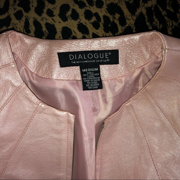 Pink pearl Real Leather blazer! See new photos - Picture 7 of 8